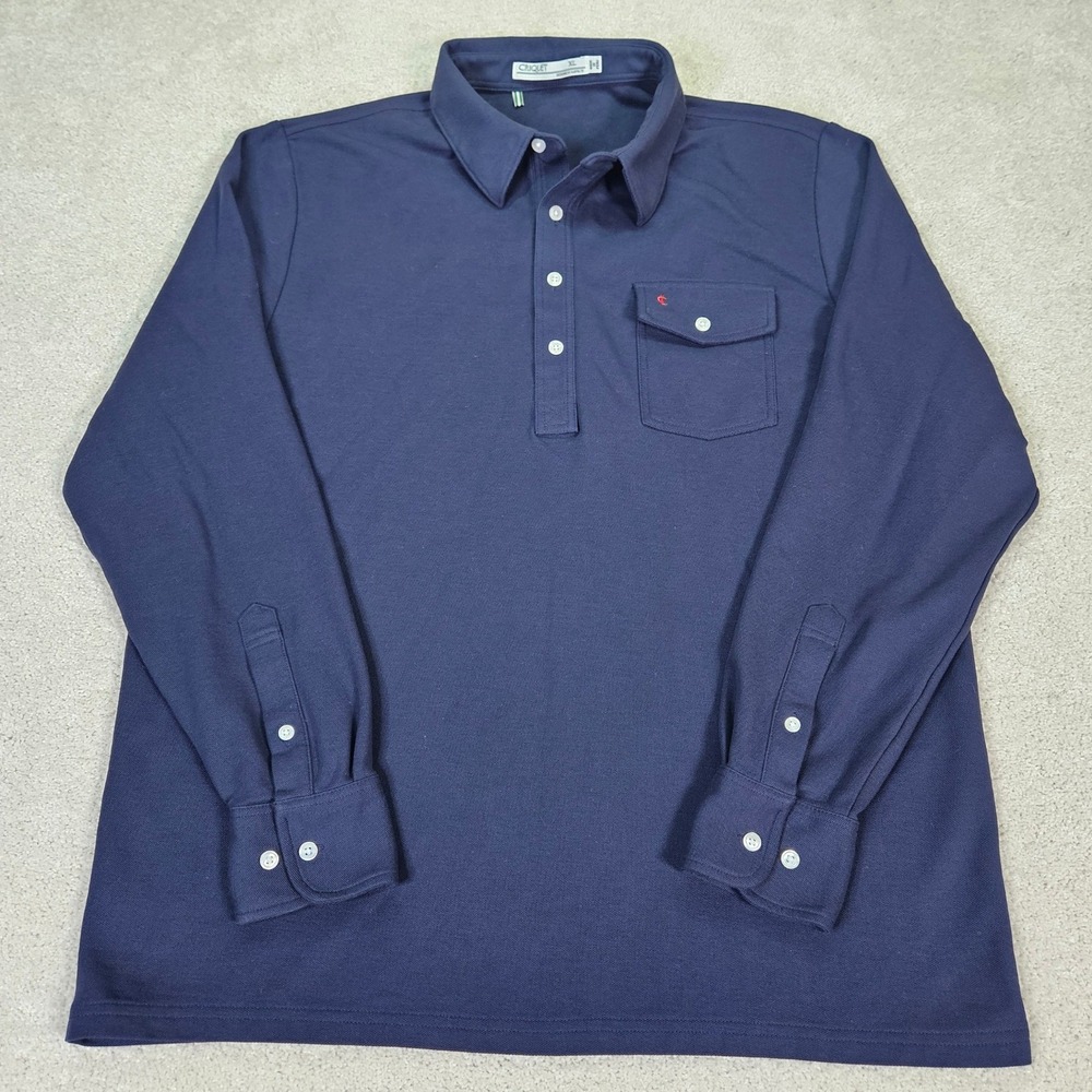 CRiQUET Mens Rugby Polo Shirt 100% Pima Cotton XL Retro Preppy Modern Heritage